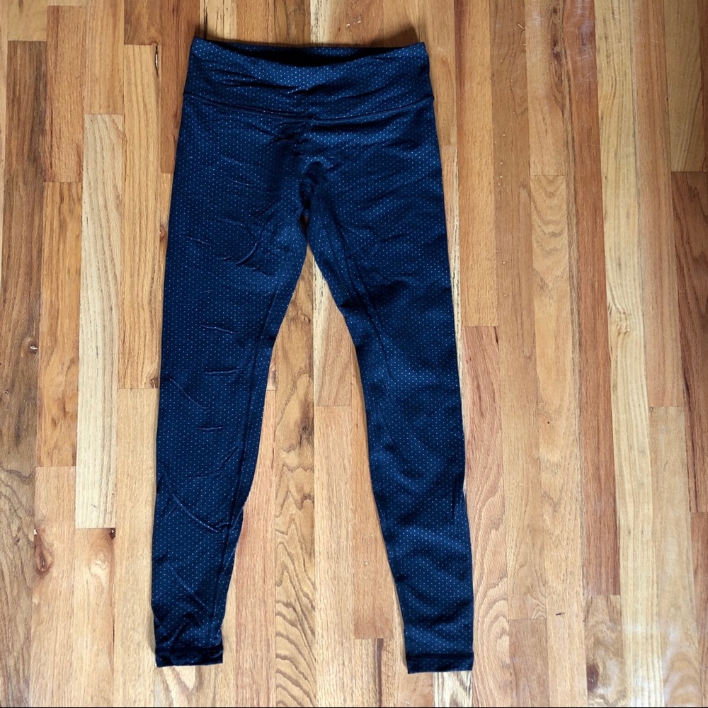 Lululemon leggings black with white dots